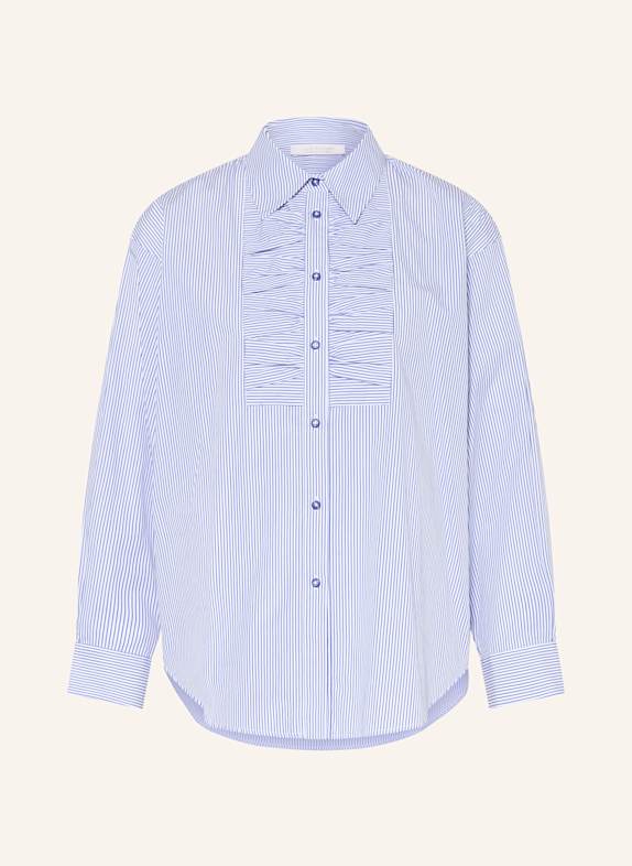 Rich & Royal Hemdbluse mit Rüschen BLAU / WEISS