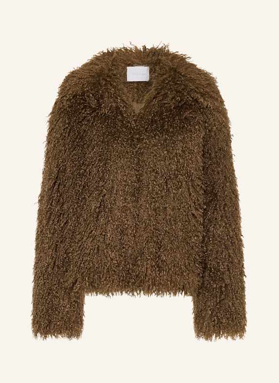 Rich & Royal Kunstfell-Jacke DUNKELBRAUN
