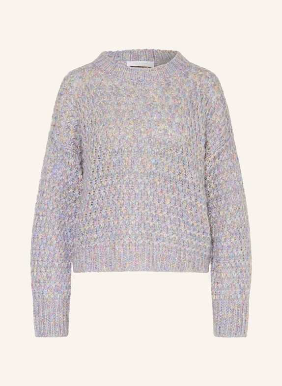 Rich & Royal Pullover mit Glitzergarn HELLBLAU / NEONPINK / LILA