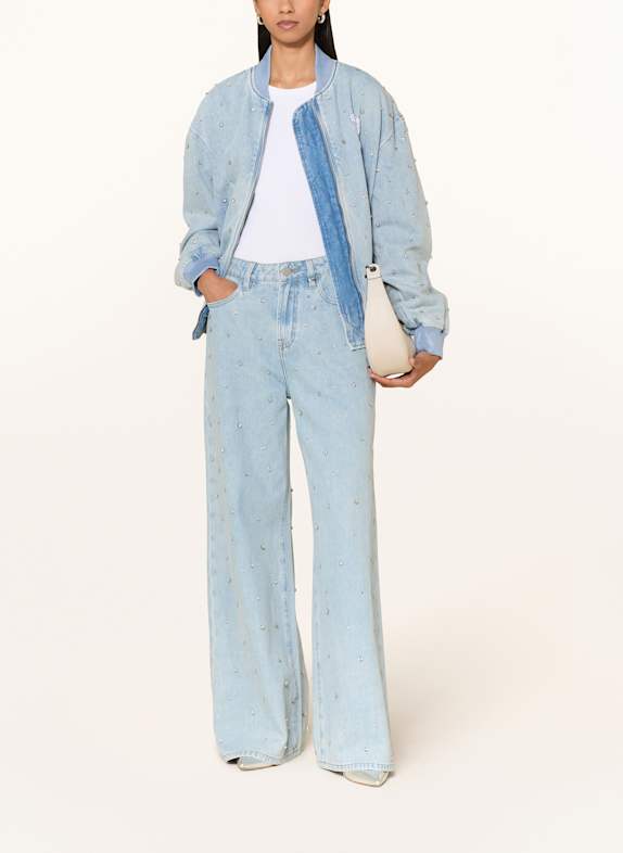ELIAS RUMELIS Wide Leg Jeans KALEA met sierstenen 1199 andes blue