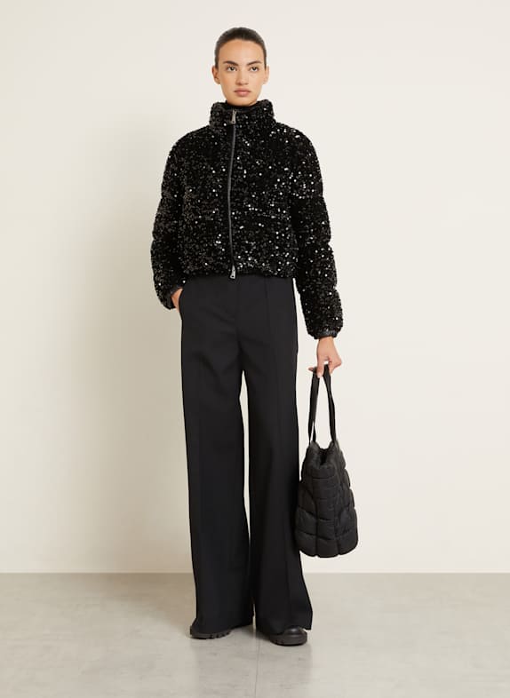 MONCLER Daunenjacke LOUVI mit Pailletten SCHWARZ