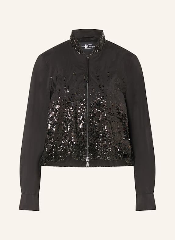 LUISA CERANO Blouson mit Pailletten SCHWARZ