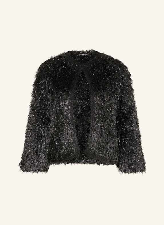 LUISA CERANO Knit cardigan with glitter thread BLACK