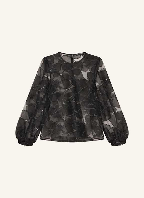 LUISA CERANO Blusenshirt mit Pailletten SCHWARZ