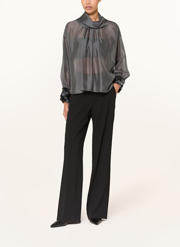 LUISA CERANO Blusenshirt mit Pailletten GRAU