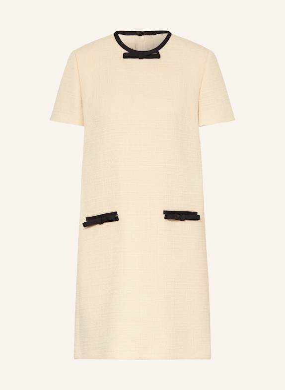 VALENTINO Tweed-Kleid ECRU / SCHWARZ