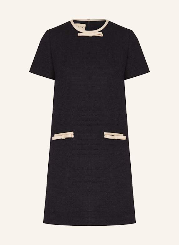 VALENTINO Tweed-Kleid SCHWARZ / CREME