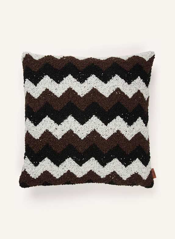 MISSONI Home Dekoracyjna poduszka RICCIO z puchowym wypełnieniem CZARNY / BIAŁY / CIEMNOBRĄZOWY