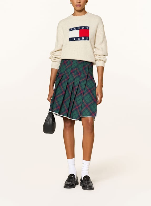 TOMMY JEANS Wickelrock DUNKELGRÜN