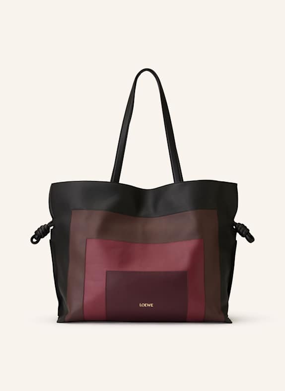 LOEWE Shopper FLAMENCO XL SCHWARZ / BRAUN / HELLROT