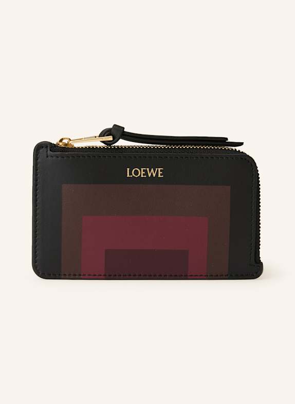 LOEWE Kartenetui ALBERS SCHWARZ/ DUNKELROT