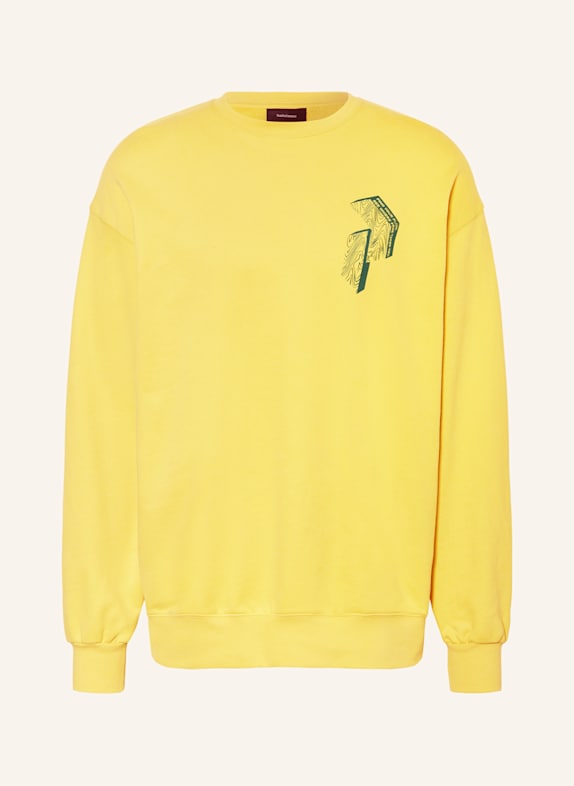 Peak Performance Pullover TERRY GRAPHIC CREW GELB