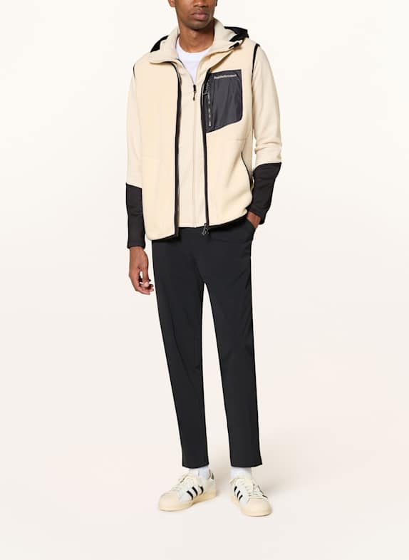 Peak Performance Fleecevest NATURERUSH PILE ECRU / ZWART