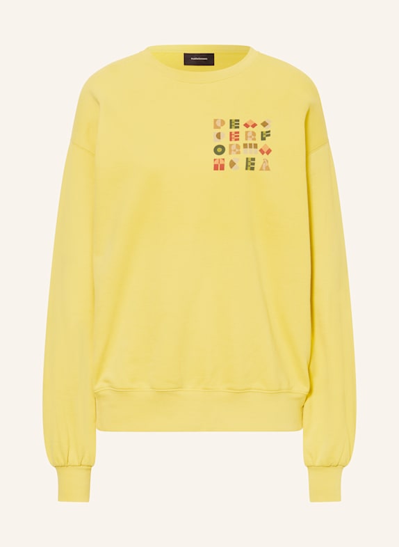 Peak Performance Bluza nierozpinana TERRY GRAPHIC CREW ŻÓŁTY
