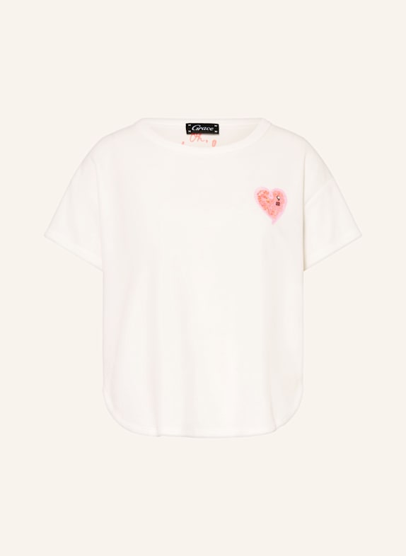 Grace Nickishirt mit Pailletten WEISS