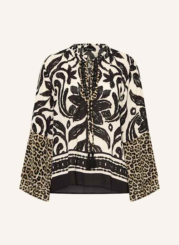 Grace Blusenshirt mit Schmucksteinen SCHWARZ / CREME