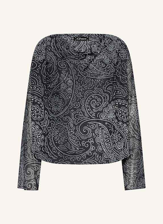 Grace Longsleeve aus Mesh SCHWARZ / WEISS