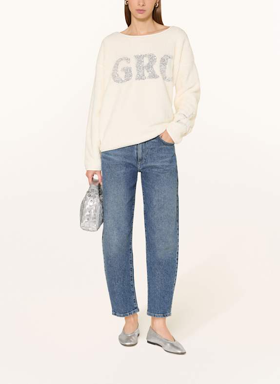 Grace Fleecepullover mit Pailletten ECRU