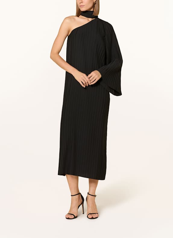 dea kudibal One-Shoulder-Kleid mit Plissees SCHWARZ