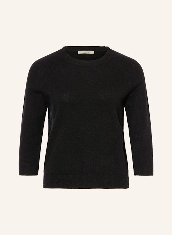 lilienfels Cashmere-Pullover mit 3/4-Arm SCHWARZ