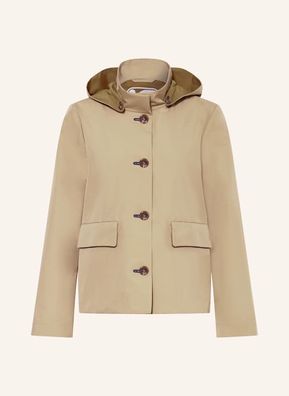 LUISA CERANO Bunda s odnímatelnou kapucí KHAKI