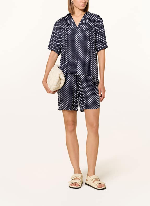 darling harbour Bluse med silke NAVY