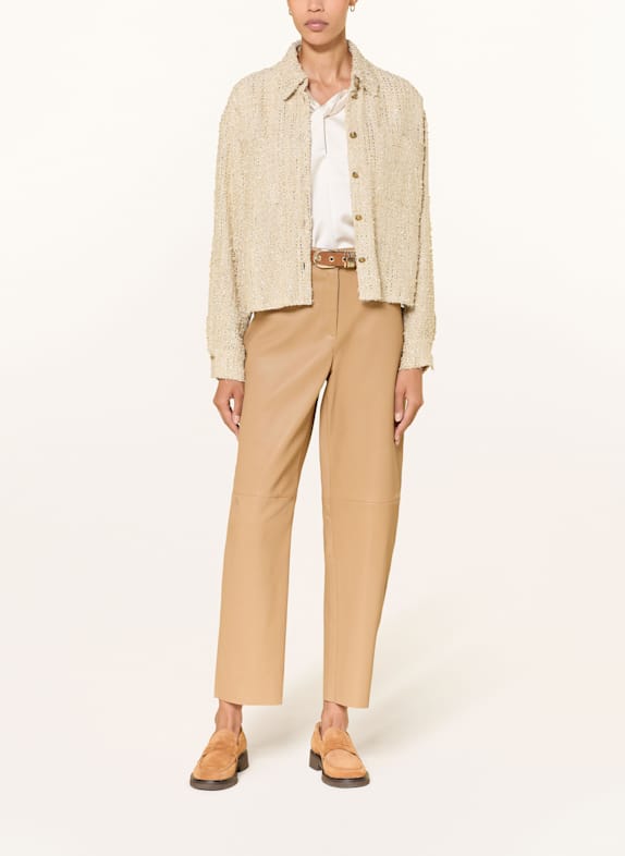 LUISA CERANO Tweedjasje met glittergaren BEIGE