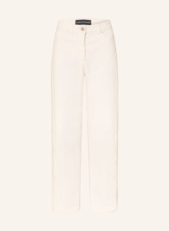 LUISA CERANO Barrel džíny 105 cream