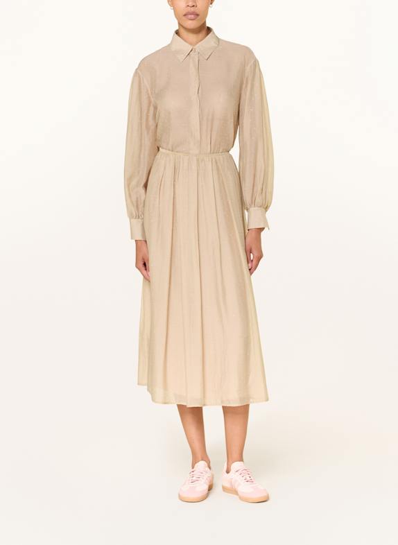 LUISA CERANO Overhemdblouse met sierstenen BEIGE