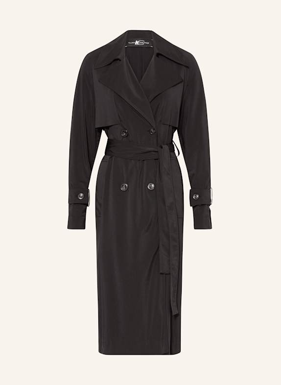 LUISA CERANO Trenchcoat aus Jersey SCHWARZ