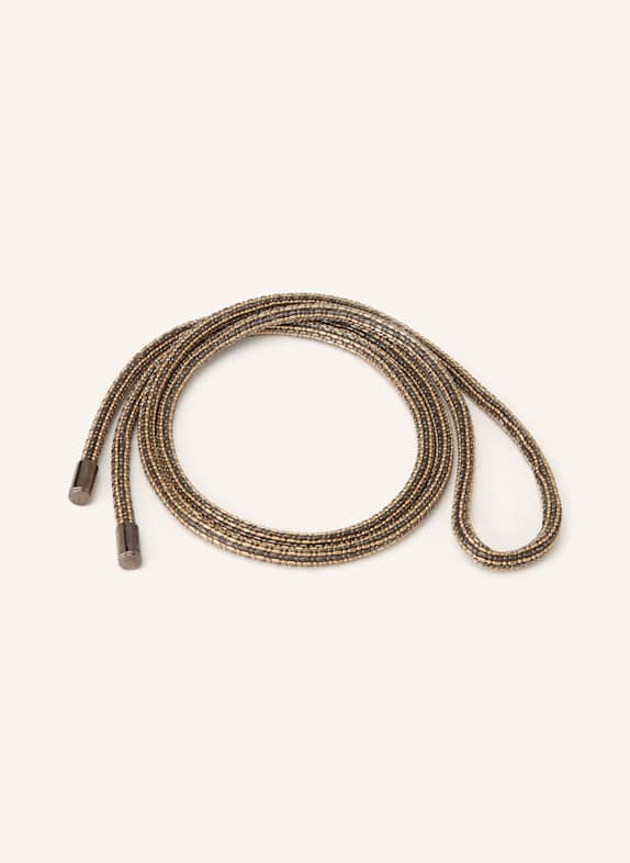 LUISA CERANO Gürtel aus Schmucksteinen TAUPE