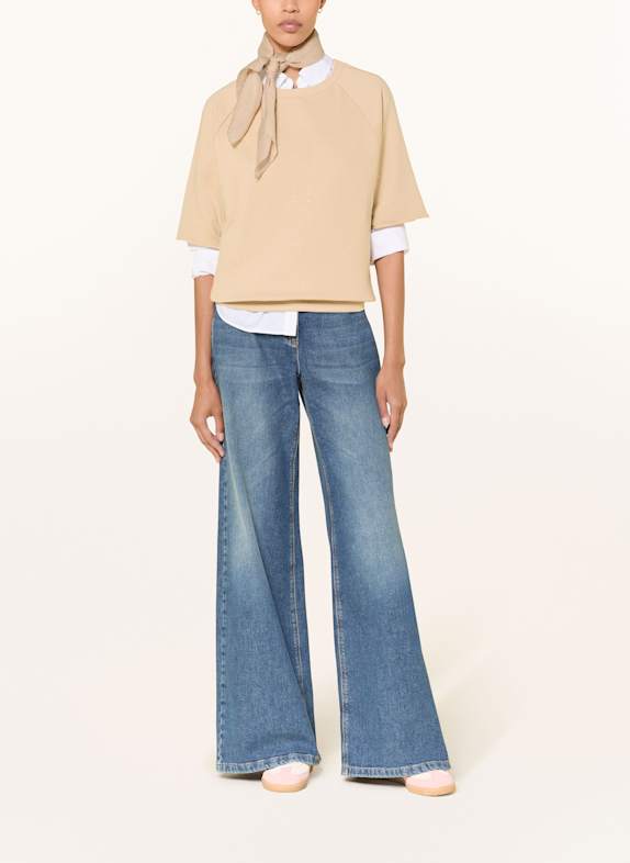 LUISA CERANO Sweatshirt met sierstenen BEIGE