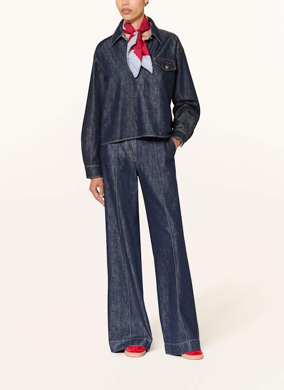 LUISA CERANO spijkerblouse DONKERBLAUW