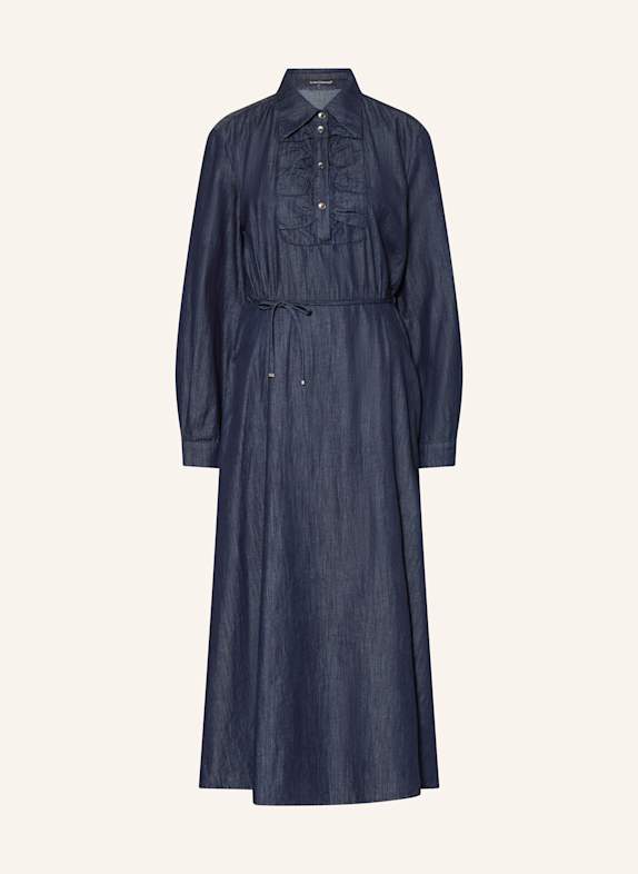LUISA CERANO Hemdblusenkleid in Jeansoptik DUNKELBLAU