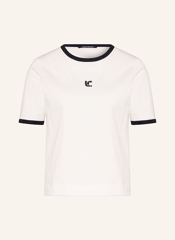 LUISA CERANO T-Shirt mit Pailletten WEISS