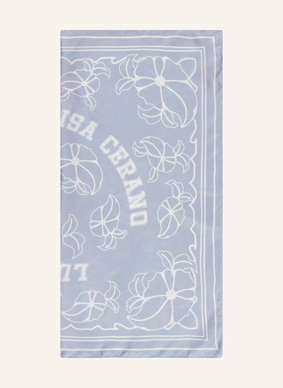 LUISA CERANO Seidentuch HELLBLAU / WEISS