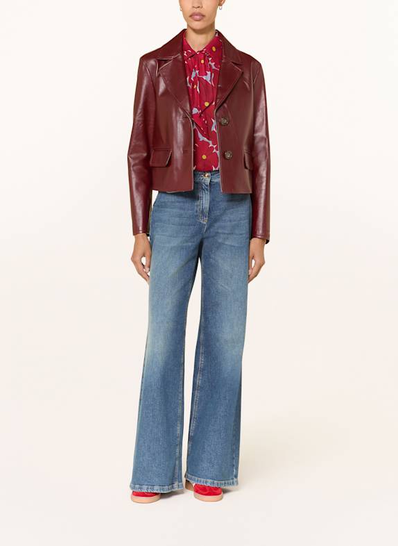 LUISA CERANO Lederjacke DUNKELROT