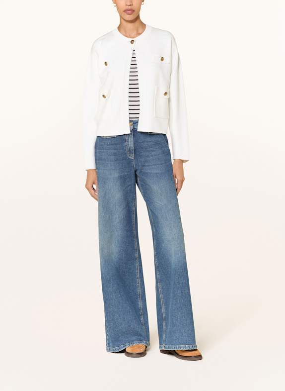 LUISA CERANO Stickad Cardigan VIT
