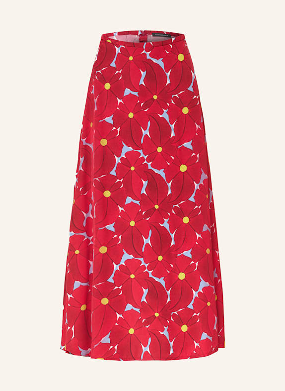 LUISA CERANO Sukně ČERVENÁ / ČERNOŠEDÁ / SVĚTLE ZELENÁ