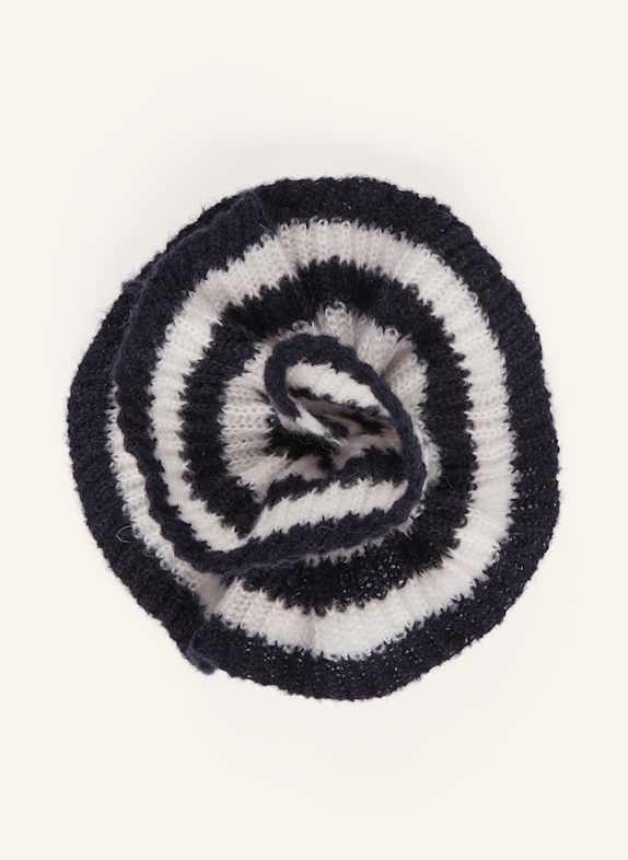 LUISA CERANO Brosche DUNKELBLAU / WEISS