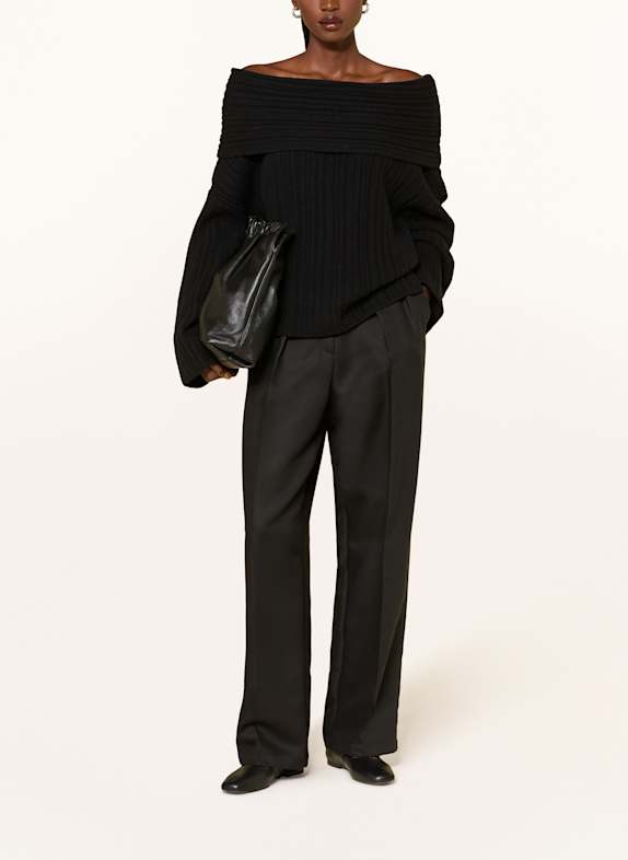 by Aylin Koenig Off-shoulder trui LIANA ZWART