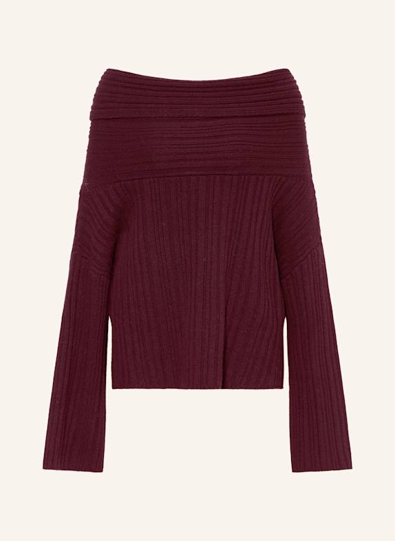 by Aylin Koenig Off-Shoulder-Pullover LIANA DUNKELROT