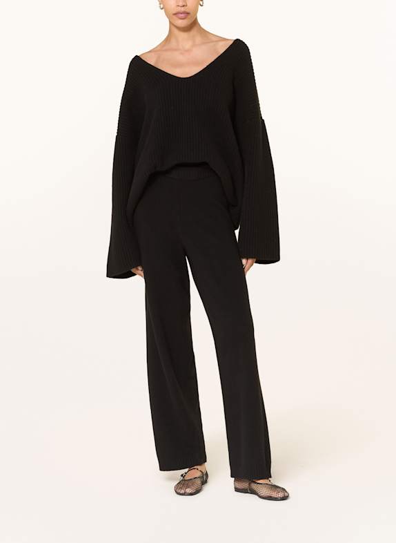 by Aylin Koenig Gebreide broek MARGRET ZWART