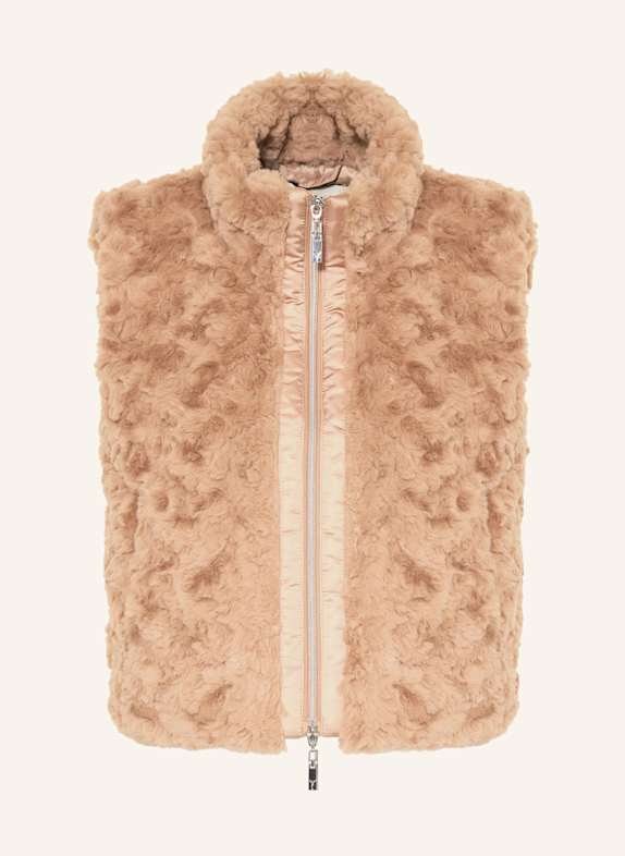 monari Kunstfell-Weste HELLBRAUN