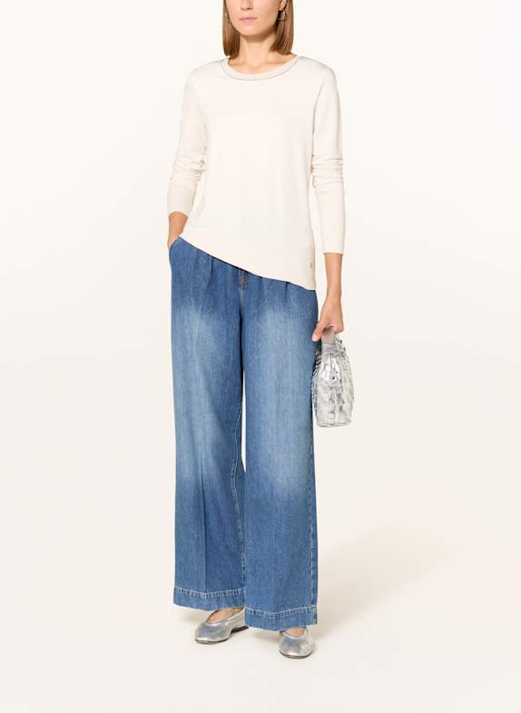 monari Longsleeve mit Schmucksteinen ECRU