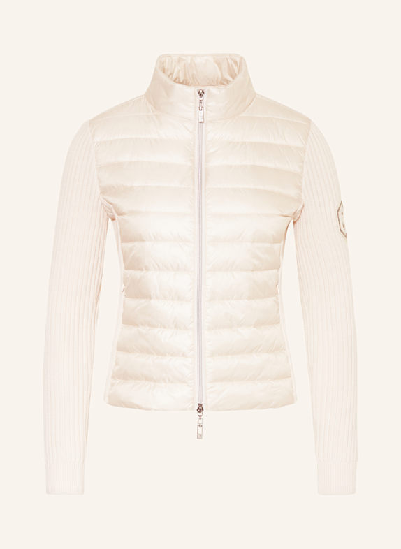 monari Steppjacke im Materialmix mit Schmucksteinen CREME