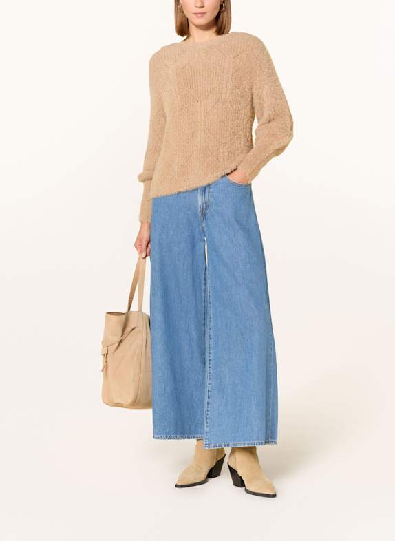 monari Pullover mit Glitzergarn BEIGE