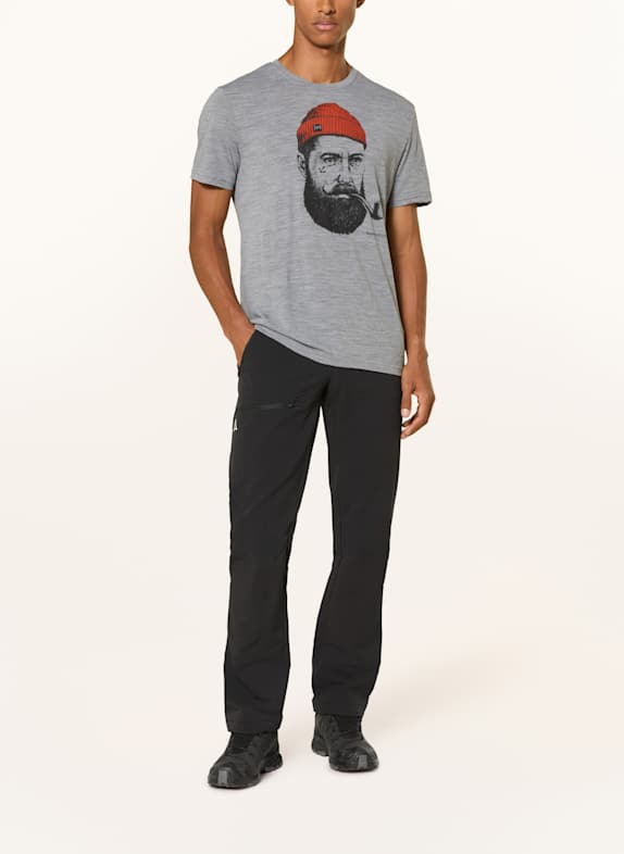 super.natural T-shirt SAILOR met merinowol GRIJS