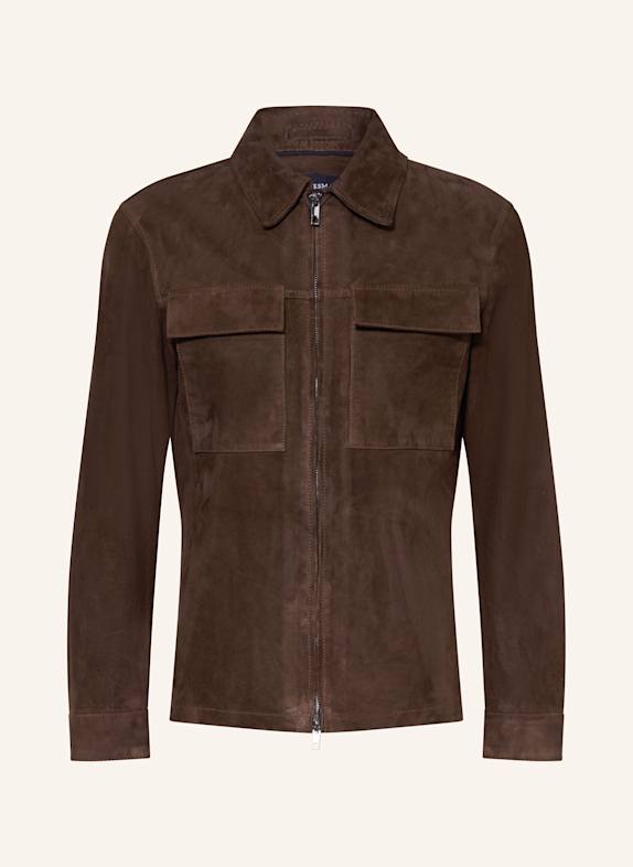 STROKESMAN'S Lederjacke DUNKELBRAUN