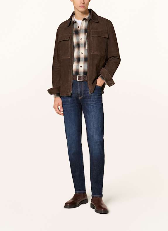 STROKESMAN'S Lederjacke DUNKELBRAUN